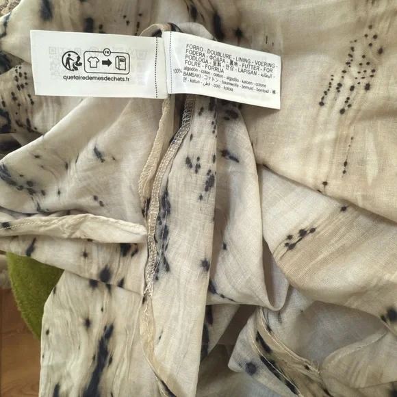 NWT $59 Zara Voluminous Printed Top Blouse Womens Small Sleeveless Cotton - Picture 8 of 11